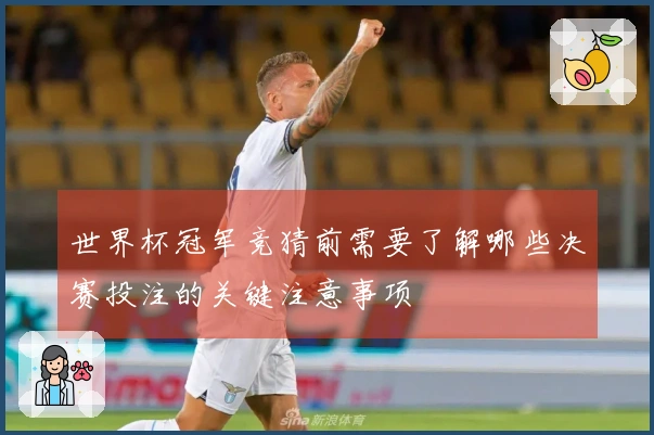 世界杯冠军竞猜前需要了解哪些决赛投注的关键注意事项